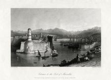 Entrance to the Port of Marseilles France, 1875. Artist: A Willmore