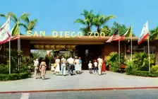 Entrance to the San Diego Zoo, California, USA, 1957