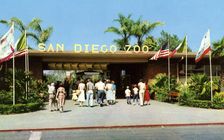 Entrance to the San Diego Zoo, California, USA, 1957
