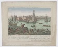 Entrance to the seaport of Marseille, 1755-1779. Creator: Balthasar Friedrich Leizelt