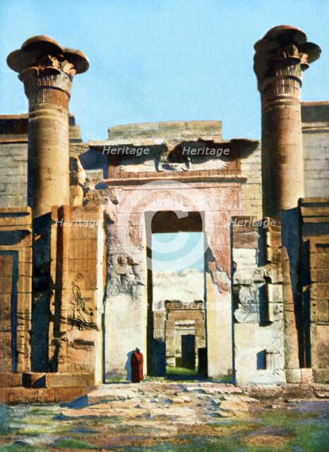 Entrance to the Temple of Medinet Habu, Egypt, 20th Century. Artist: Unknown