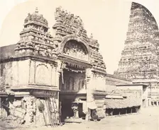 Entrance to the Temple of Minakshi in the Great Pagoda, January-March 1858. Creator: Captain Linnaeus Tripe