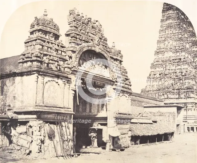 Entrance to the Temple of Minakshi in the Great Pagoda, January-March 1858. Creator: Captain Linnaeus Tripe.