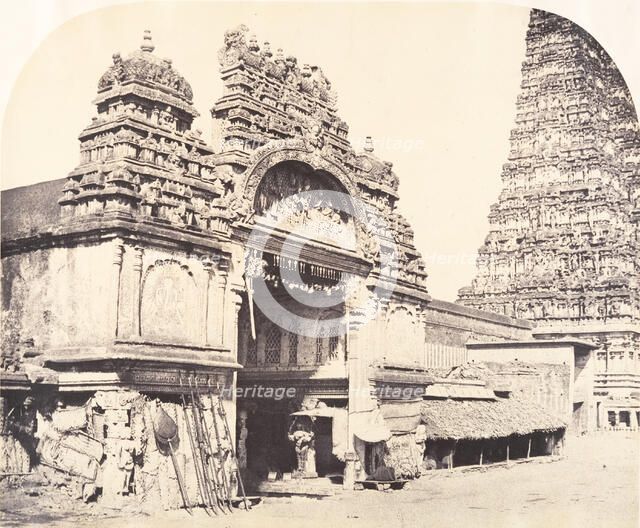 Entrance to the Temple of Minakshi in the Great Pagoda, January-March 1858. Creator: Captain Linnaeus Tripe.