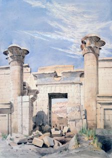 Entrance to the Temple of Ramses III Egypt, 19th century. Artist: GF Weston