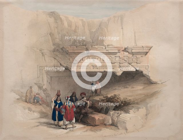 Entrance to the Tombs of the Kings, Jerusalem, 1839. Creator: David Roberts (British, 1796-1864).