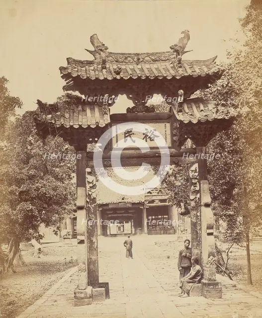 Entrance to the Treasury, Canton, April 10, 1860, 1860. Creator: Felice Beato.