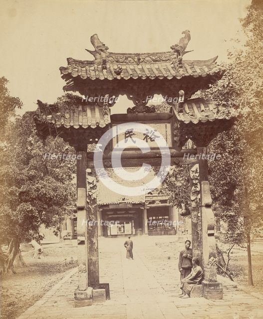 Entrance to the Treasury, Canton, April 10, 1860, 1860. Creator: Felice Beato.