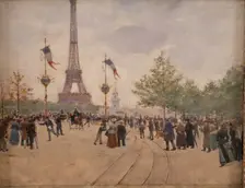 Entrance to the Universal Exhibition of 1889. Creator: Jean Beraud