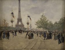 Entrance to the Universal Exhibition of 1889. Creator: Jean Beraud