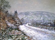 Entrance to the Village of Vetheuil in Winter 1880. Artist: Claude Monet