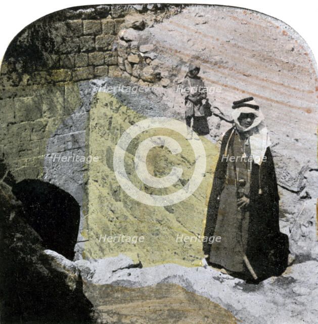 Entrance to the Virgin's Fountain, Jerusalem, Israel, late 19th century. Artist: Unknown