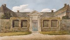 Entrance to the Winchester Almshouses on Richmond Hill, Surrey, c1820. Artist: Anon