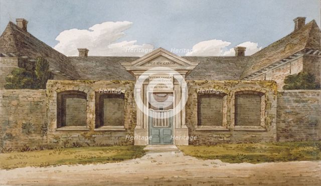 Entrance to the Winchester Almshouses on Richmond Hill, Surrey, c1820. Artist: Anon