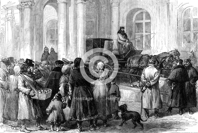 Entrance to the Winter Palace, St. Petersburg, 1881. Creator: Unknown.