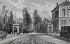 Entrance to the zoo, Amsterdam, Netherlands, 1883. Creator: Unknown