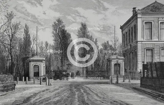 Entrance to the zoo, Amsterdam, Netherlands, 1883. Creator: Unknown.