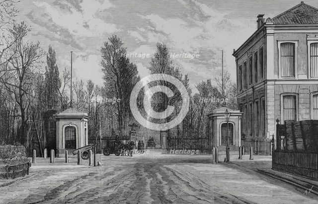 Entrance to the zoo, Amsterdam, Netherlands, 1883. Creator: Unknown.