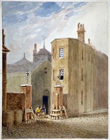 Entrance to Thrale's brewhouse (later Berkeley Perkins brewery), Southwark, London, c1820. Artist: John Thomas Smith