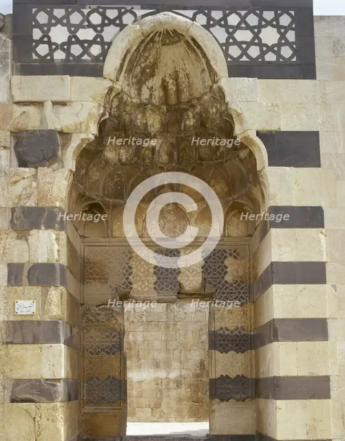 Entrance to Turkish bath or hammam, Aleppo, Syria. Creator: LTL.