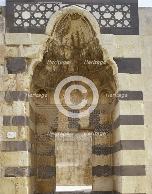 Entrance to Turkish bath or hammam, Aleppo, Syria. Creator: LTL.