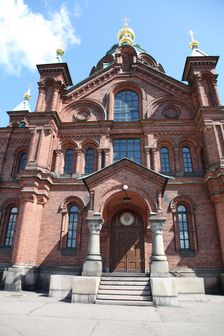 Entrance, Uspenski Cathedral, Helsinki, Finland, 2011. Creator: Sheldon Marshall
