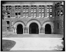Entrances to the law school, Harvard College, c1900. Creator: Unknown