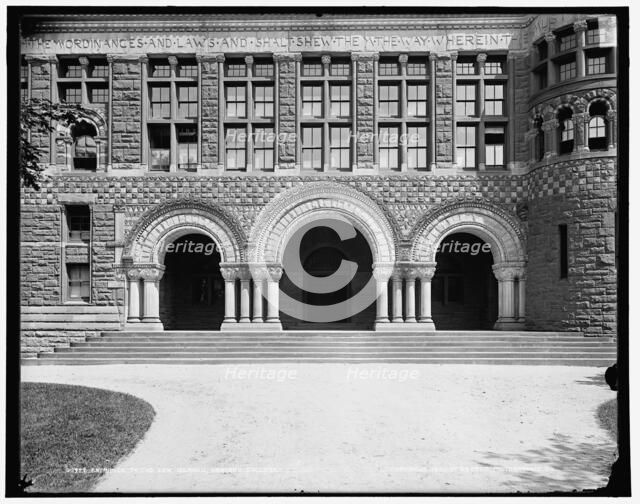 Entrances to the law school, Harvard College, c1900. Creator: Unknown.