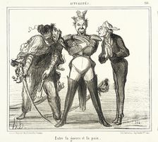 Entre la guerre et la paix, 1855. Creator: Honore Daumier