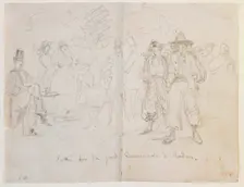 Entré sur la Grande Promenade à Baden, 1858. Creator: James Abbott McNeill Whistler