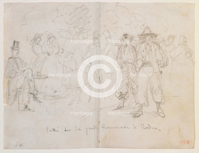 Entré sur la Grande Promenade à Baden, 1858. Creator: James Abbott McNeill Whistler.