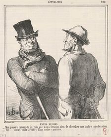 Entre recors, 1865. Creator: Honore Daumier