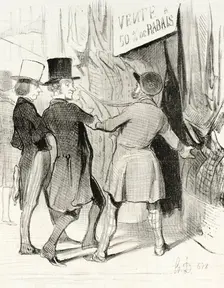 Entrez Messieurs..., 1844. Creator: Honore Daumier