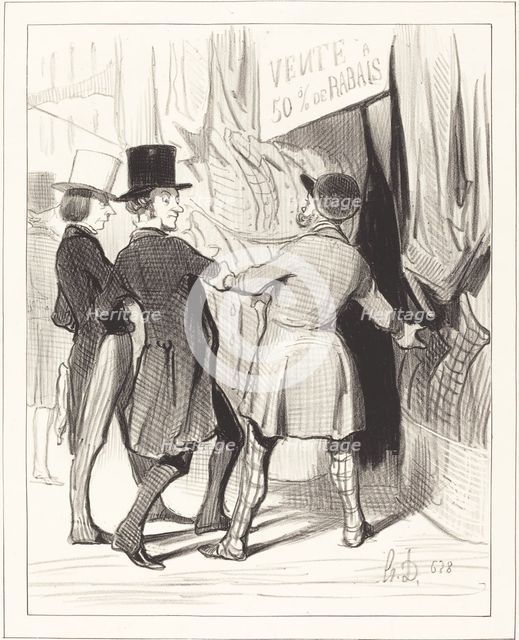 Entrez Messieurs..., 1844.  Creator: Honore Daumier.