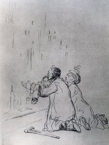 Entreaty in front of the Cave 1925.Artist: Jean Louis Forain