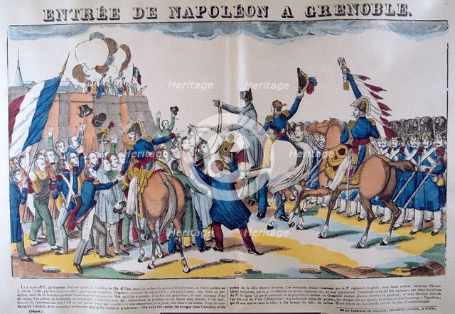 'Entrée of Napoleon to Grenoble', March 1815, 19th century. Artist: Unknown