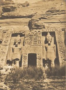 Entrée du Spéos d'Athor, à Abousembil, March 1850. Creator: Maxime du Camp