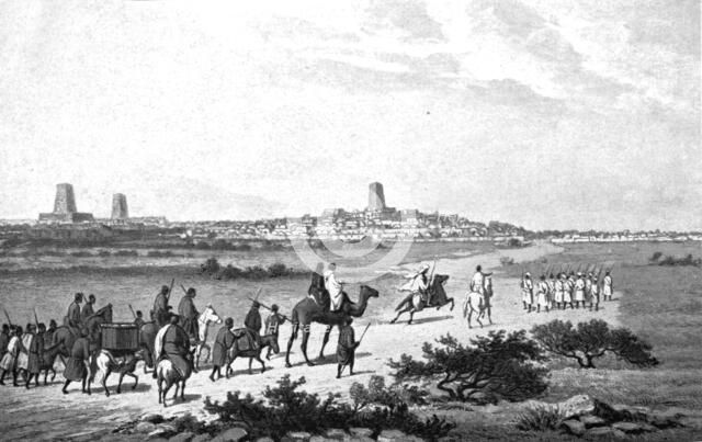 ''Entrée de Barth a Tombouctou le septembre 1853; L'Ouest Africain', 1914. Creator: Johann Martin Bernatz.