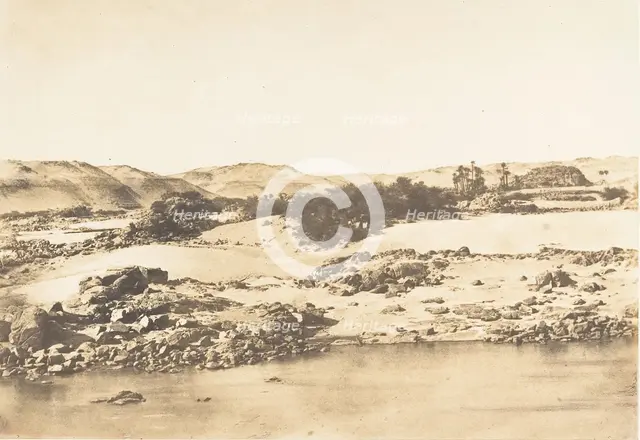 Entrée de la première Cataracte près d'Assouan, 1849-50. Creator: Maxime du Camp.