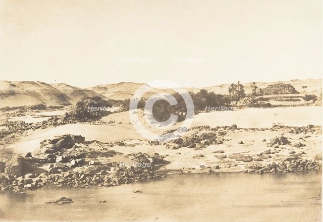 Entrée de la première Cataracte près d'Assouan, 1849-50. Creator: Maxime du Camp.