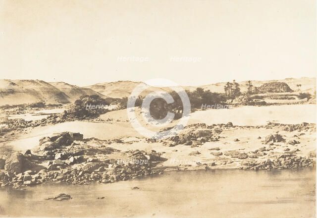 Entrée de la première Cataracte près d'Assouan, 1849-50. Creator: Maxime du Camp.