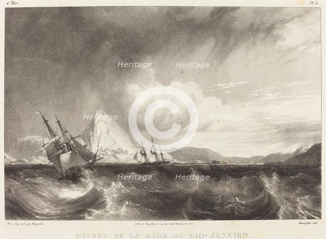 Entree de la rade de Rio-Janeiro, 1827. Creator: Richard Parkes Bonington.