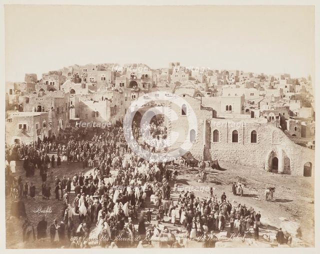 Entree Des Peterins A Bethlehem...Palestine #899, Printed c.1850. Creator: Felix Bonfils.