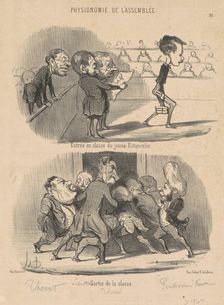 Entrée en classe du jeune Estancelin, 19th century. Creator: Honore Daumier
