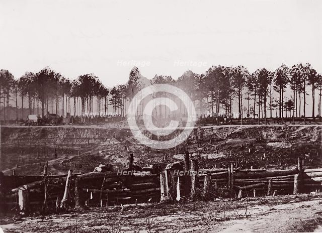 Entrenchments on left of Bermuda Hundred Lines, 1861-65. Creator: Andrew Joseph Russell.