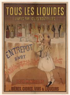 Entrepôt d'Ivry. Eaux minérales, Bières, Cidres, Vins & Liqueurs, 1897. Creator: Bouisset, Firmin (1859-1925)