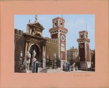 Entry gate of the Arsenal in Venice, 1850-1876. Creator: Anon