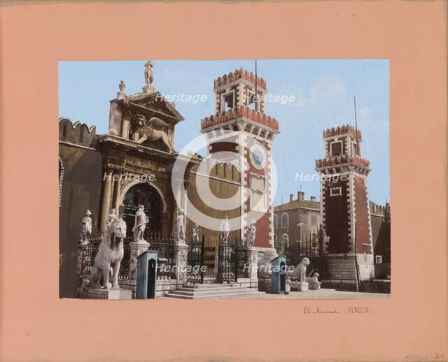 Entry gate of the Arsenal in Venice, 1850-1876. Creator: Anon.
