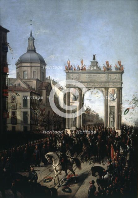 Entry in madrid' Alfonso XII, King of Spain (1857-1885).