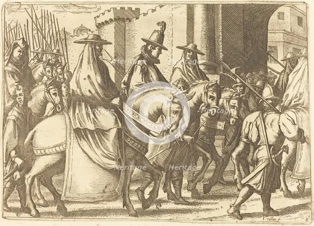 Entry Into the Town of Ferrara, 1612. Creator: Jacques Callot.